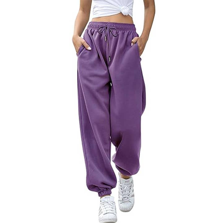 HIDDENBRAND - Wholesale Pants - Women's - Fall Baggy Jogging Sweatpants Trouser 16 Colors10
