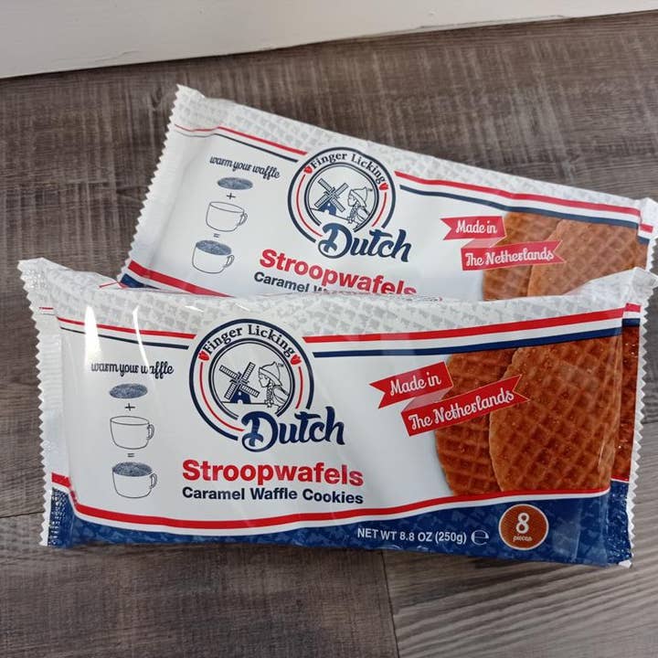 Finger Licking Dutch Stroopwafel Cookies - Wholesale Cookie - Dutch Caramel Stroopwafels Cookies, 8-Count Tray (QTY:12)14