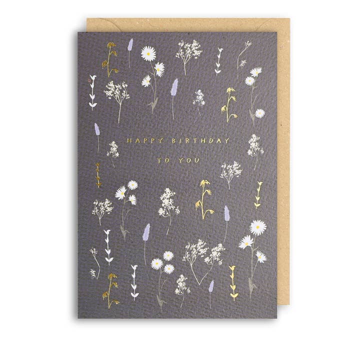 PLACED FLOWERS for wholesale by Meraki Greeting Cards