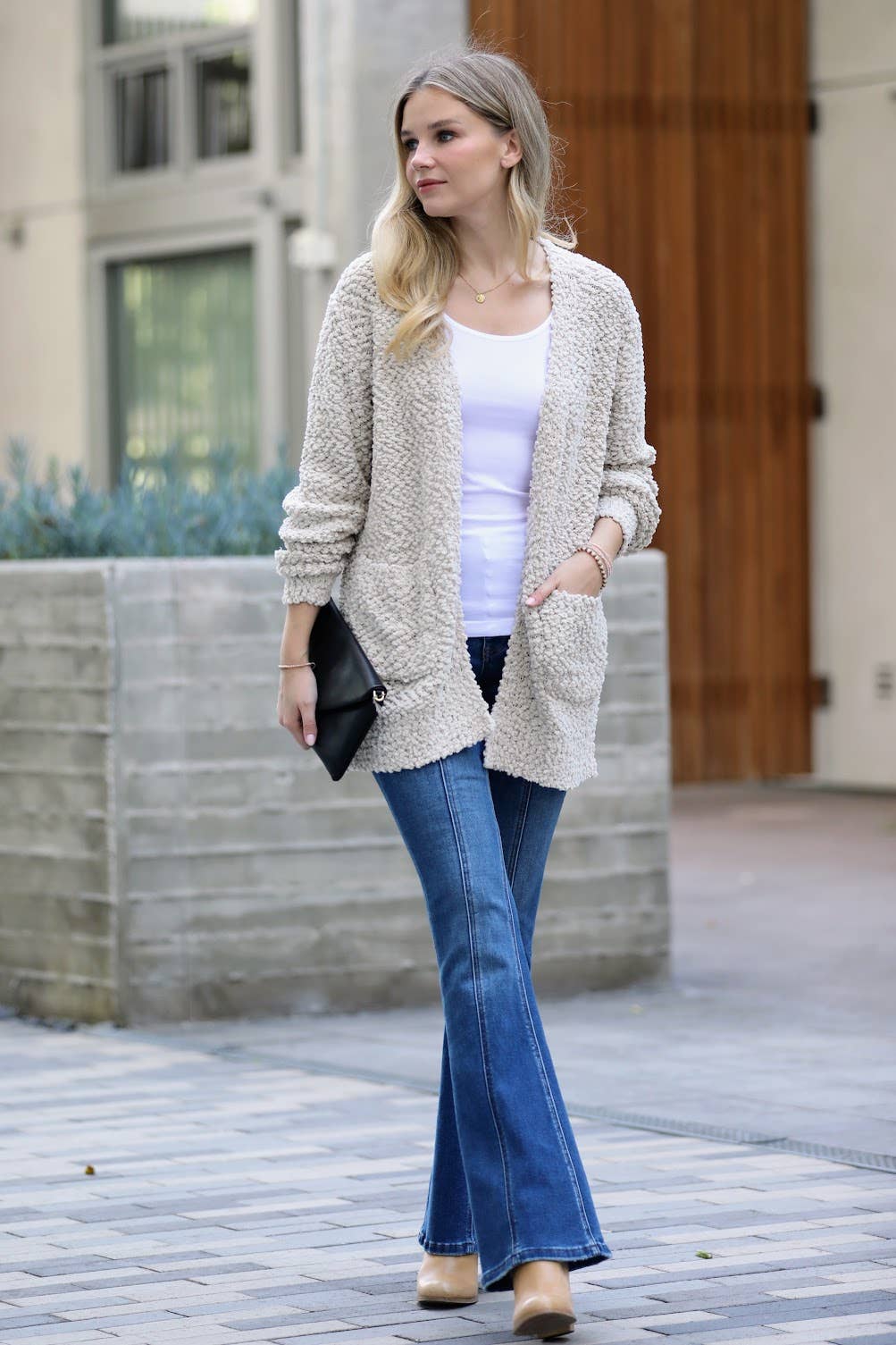 42POPS - Wholesale Cardigan - Women's - Popcorn Sweater Cardigan w/ Pockets17