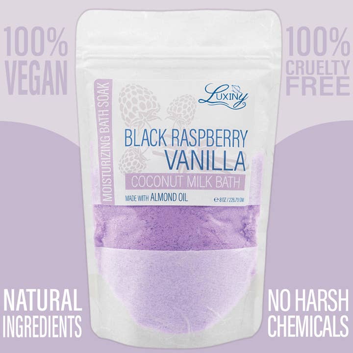 Bath Soak | Coconut Milk | Black Raspberry Vanilla | Autumn for wholesale by Luxiny Products - Luxurious Bath and Body