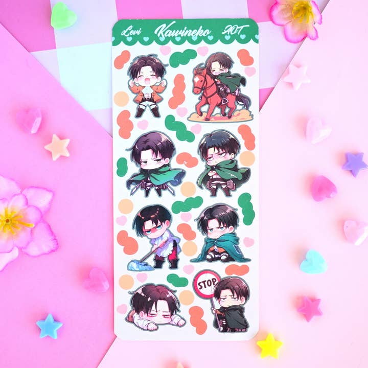 Kawineko – Großhandel Aufkleber – Levi Attack on Titan Anime Manga Aufkleberbogen