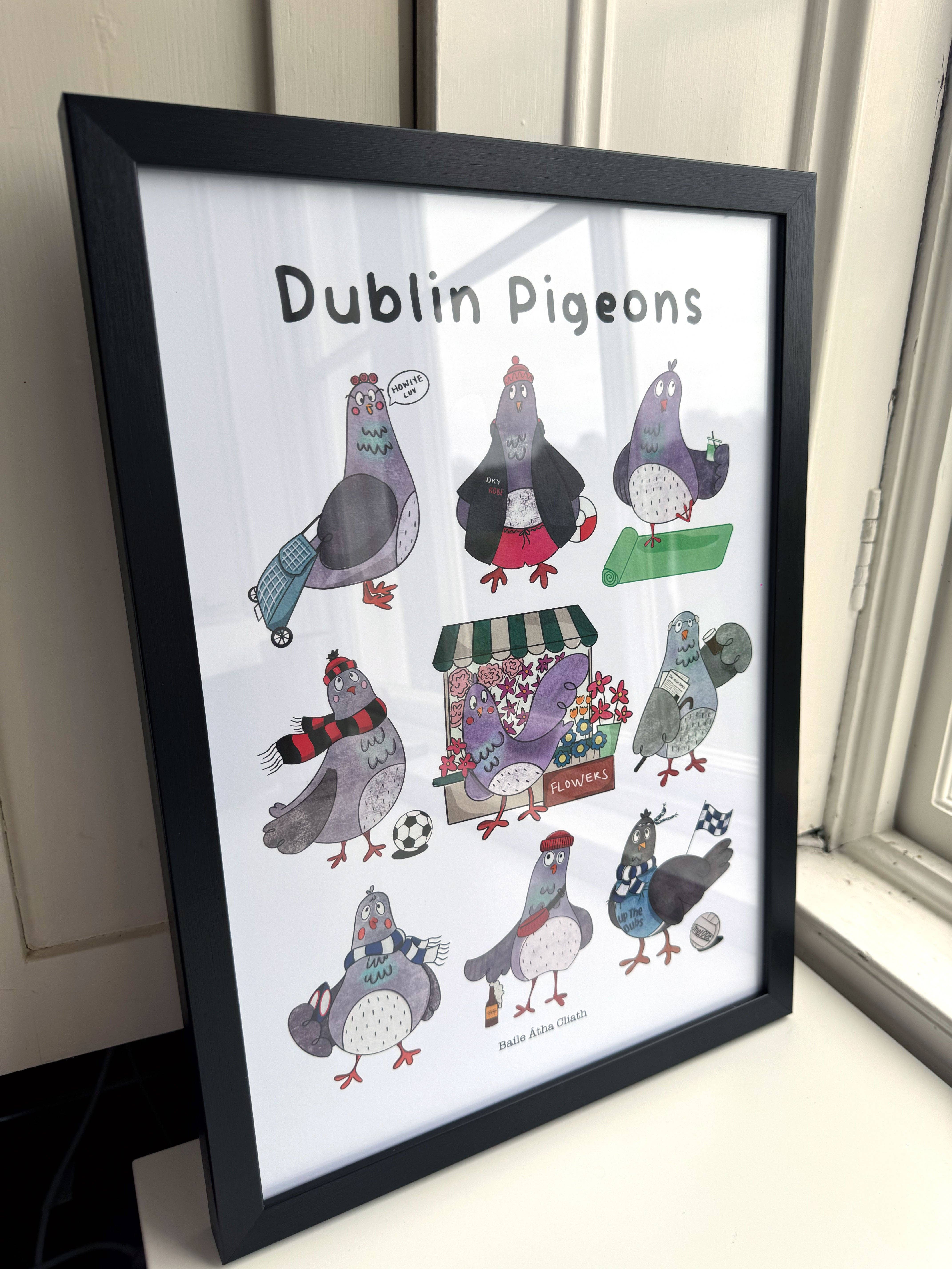 Prints of Ireland - Wholesale Art Print - Dublin Pigeons Print2