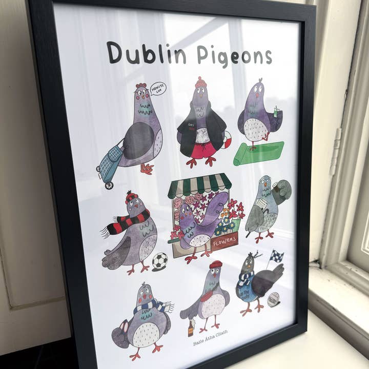 Prints of Ireland - Wholesale Art Print - Dublin Pigeons Print2