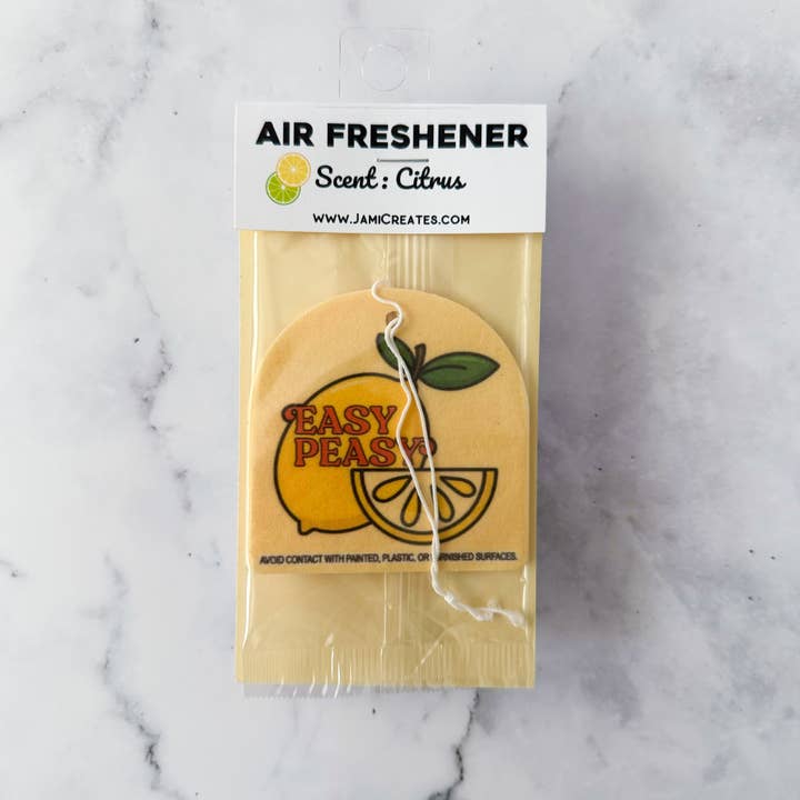 Jami Creates - Wholesale Car Freshener - Women's - Easy Peasy Lemon Scent Car Air Freshener