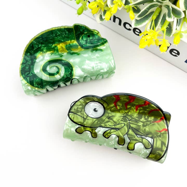 TheDivaSoap - Wholesale Hair Clip - Women's - Green Lizard Hair Claw Clip