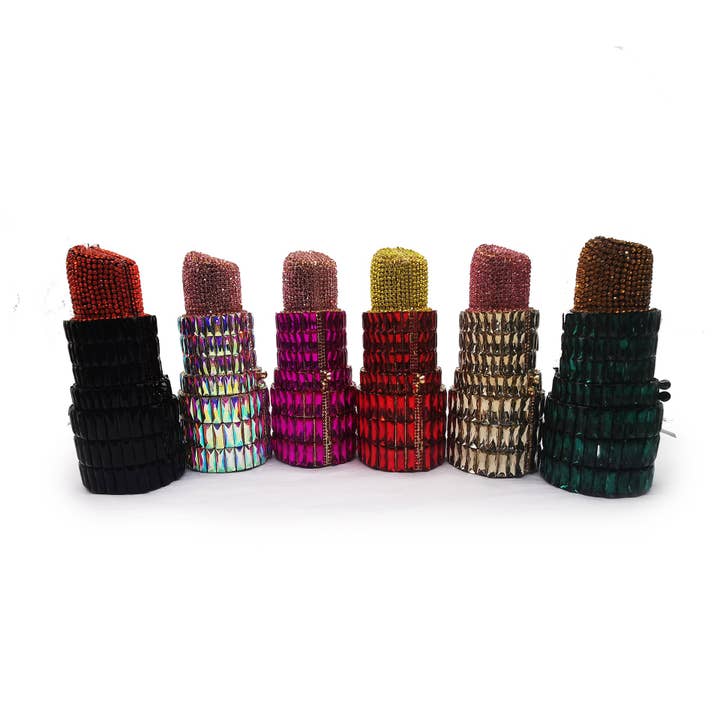 Ole - Wholesale Clutch bag – women's - Lipstick Rhinestone Evening Bag HB172711