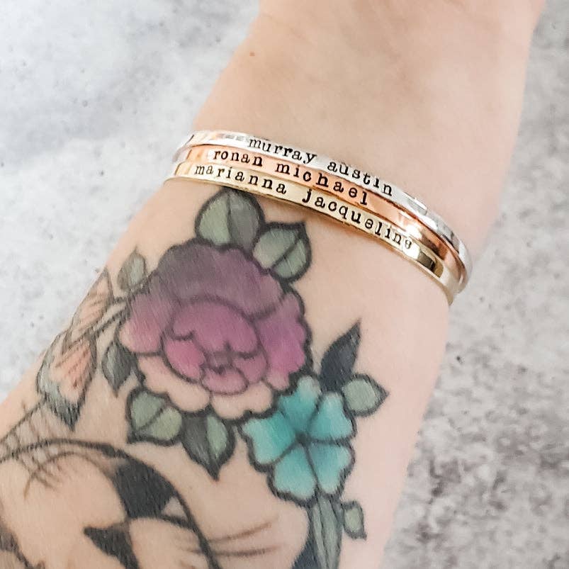 Salt and Sparkle – wholesale Cuff bracelet – Personalized Skinny Cuff Bracelet3