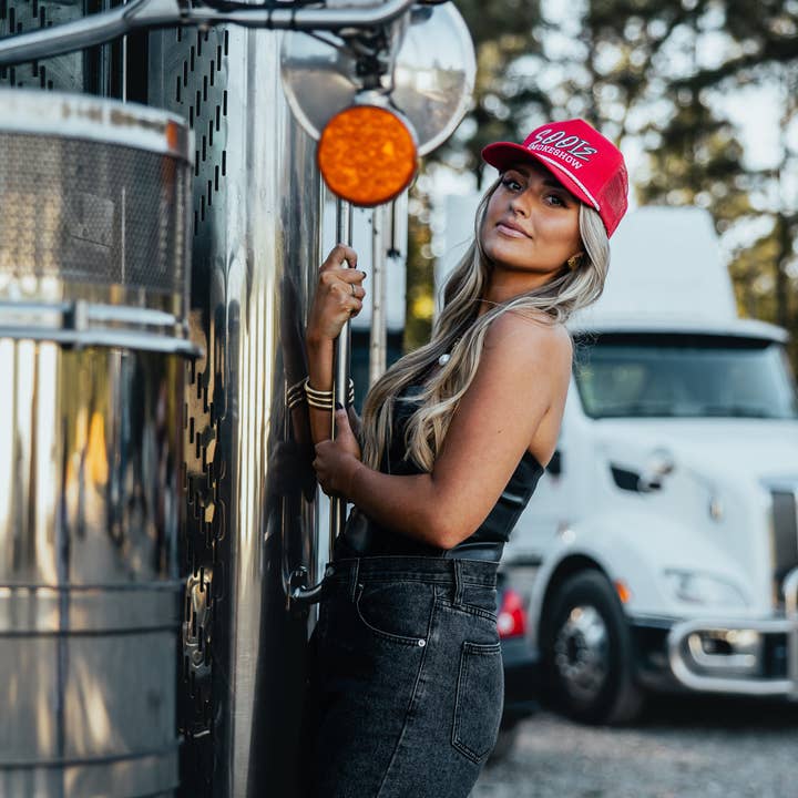 Smokeshow Hat Company - Wholesale Trucker Hat - Unisex - Sooie Smokeshow Rope Trucker Hat Red6