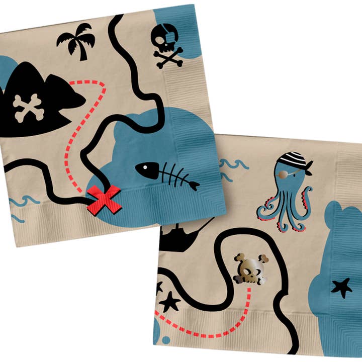 Napkins - Pirate Party - 33 x 33 cm - 20 pieces for wholesale by Folat BV