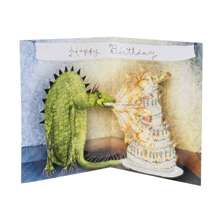 Carte d'anniversaire Dragon pour la vente par Amelia Kieras Paper Arts