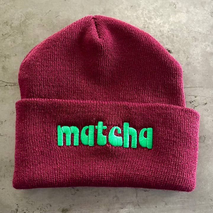 Gorro de punto de matcha Sombrero de invierno Hecho en América EE. UU. para venta al por mayor de The Silver Spider