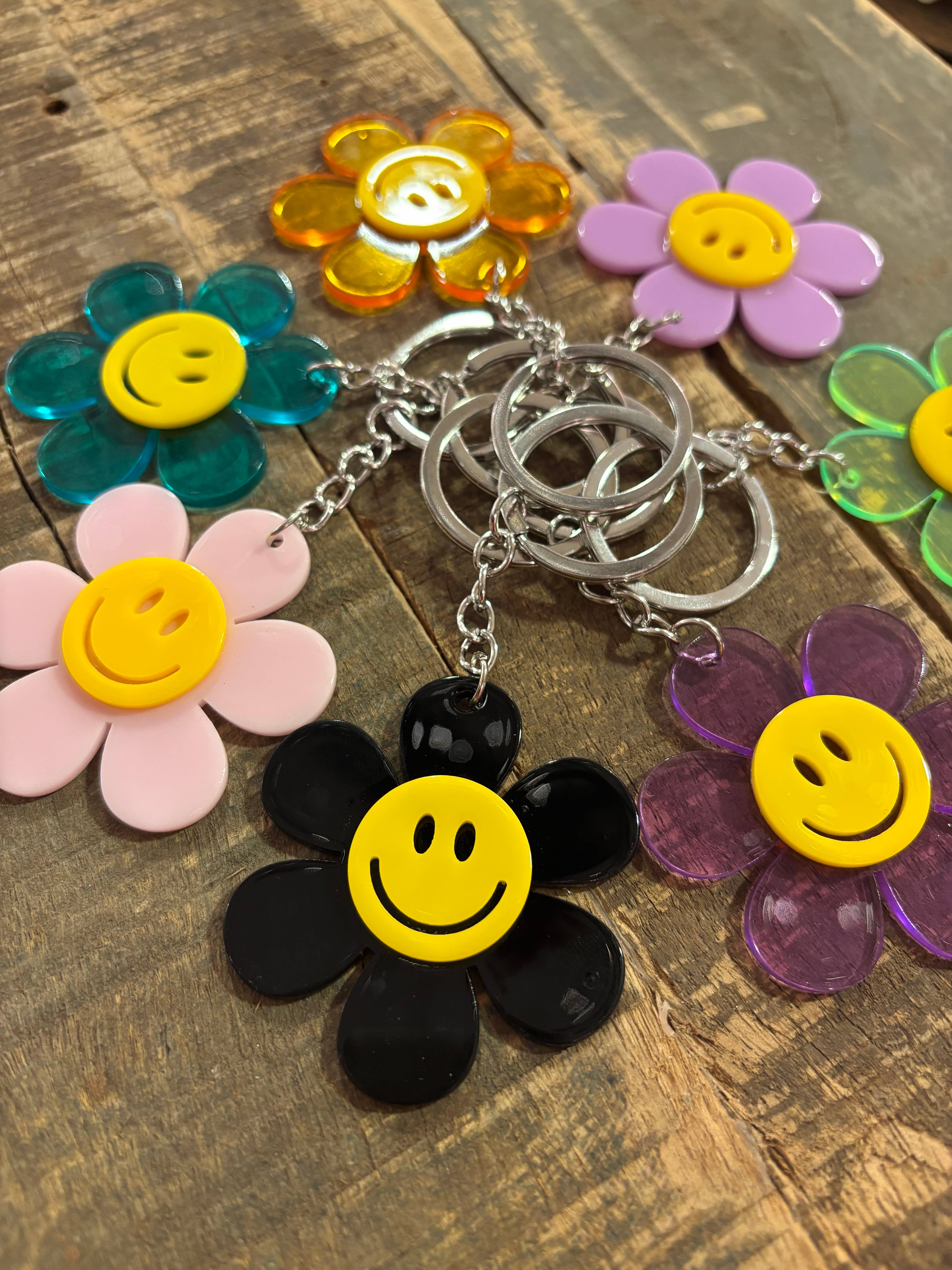 Lourens Exclusive - Wholesale Keychain - Women's - Keychain cheerful flower-smiley3