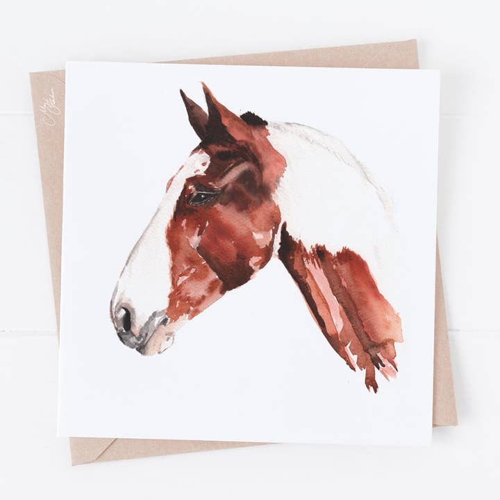 Horse Greeting Card for wholesale by Meg Hawkins Art