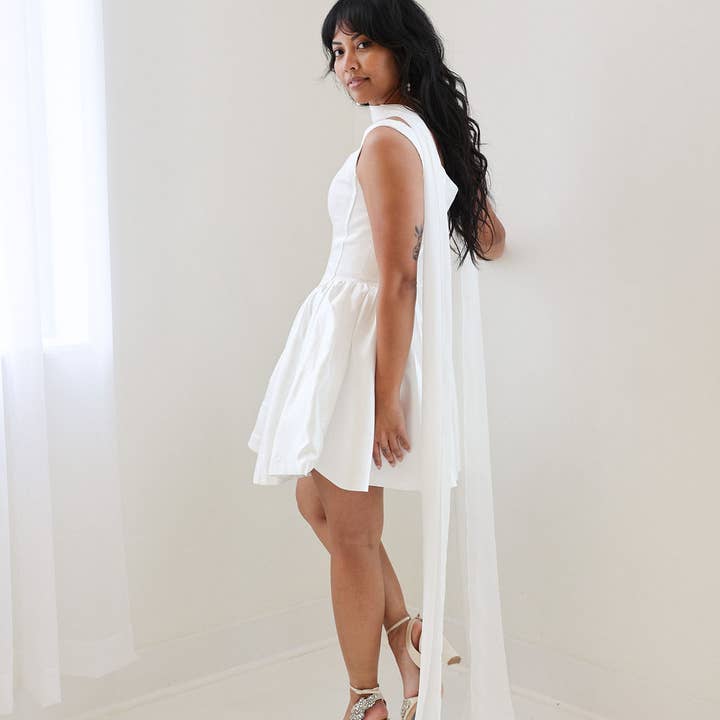 Petite Mariee Boutique - Venta al por mayor Bufanda - Mujer - Pañuelo de Novia de Chifón Lucina4