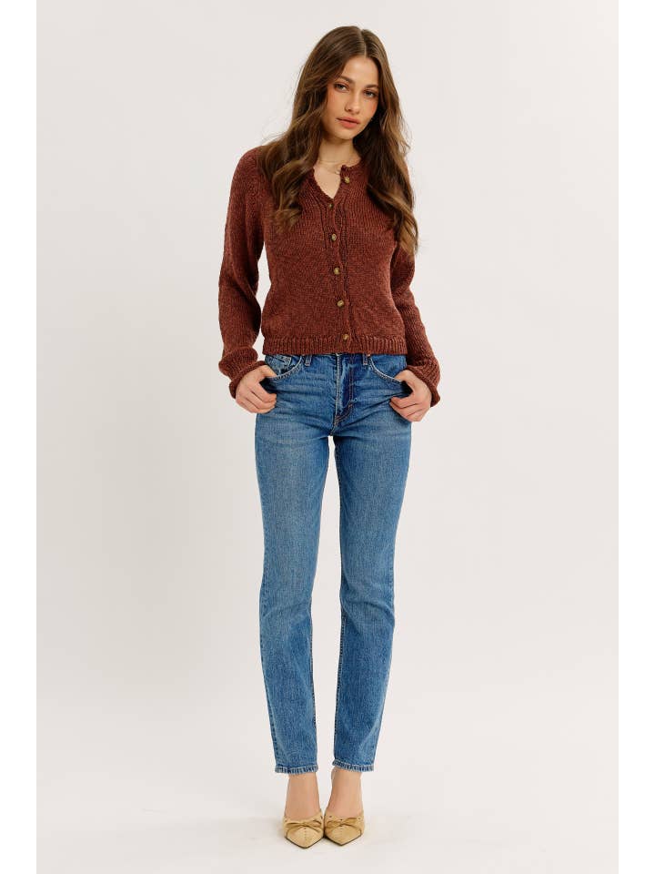 idem ditto – Engroshandel Cardigan - Dame – LETSTRUKTURERET CARDIGAN MED KNAPPER15