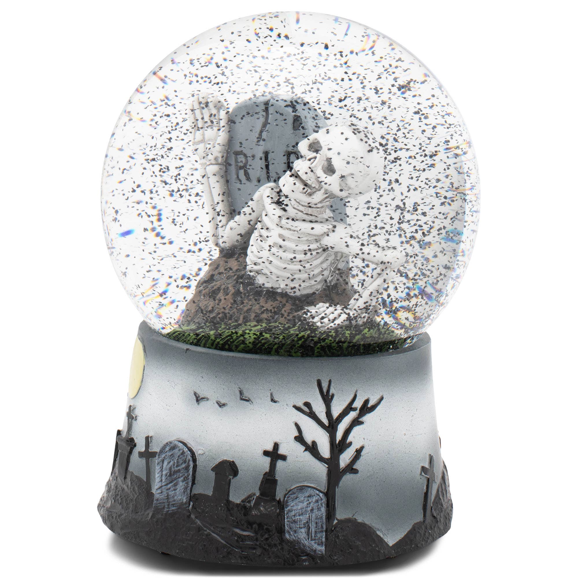 EAST AVENUE - Wholesale Snow Globe - Graveyard Skeleton Musical Snow Globe1