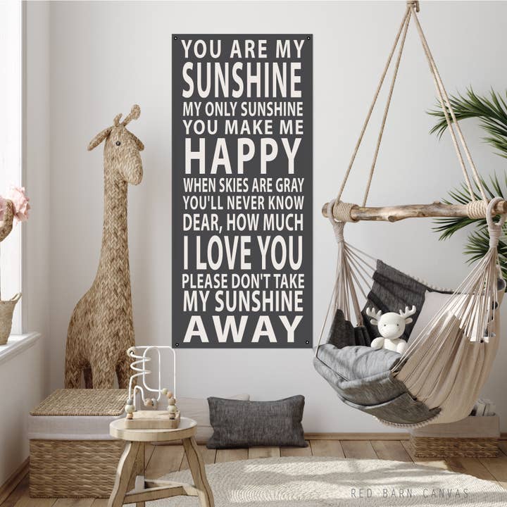 You Are My Sunshine | XL Canvas Tarp for wholesale by Red Barn Canvas