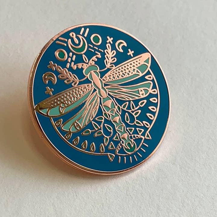 Rikrack - Wholesale Lapel pin/button - Mystic Dragonfly Enamel Pin2
