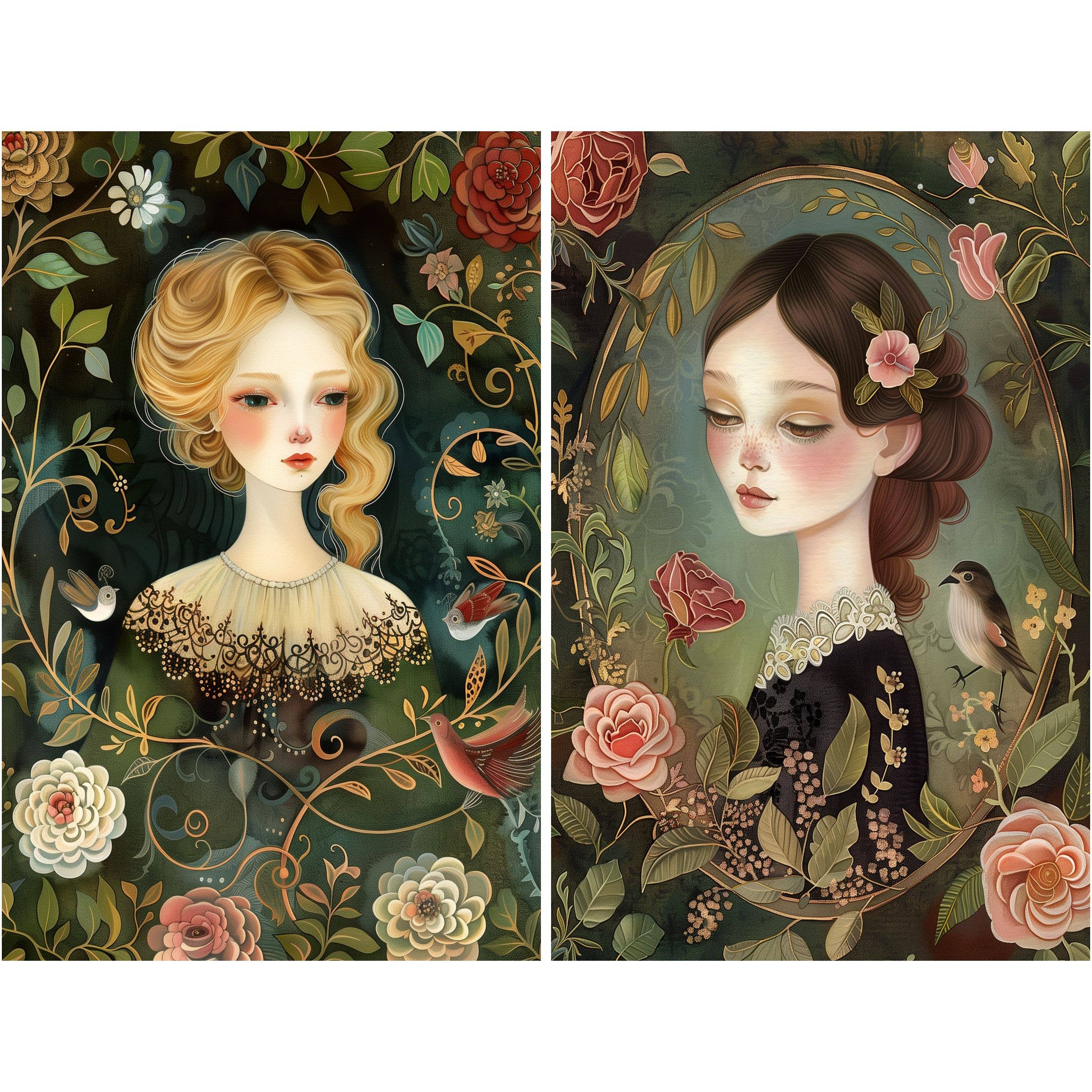 Craft Kreatively - Wholesale Craft Supplies - Ladies Cameo Decoupage Rice Paper - A4 - 6pc – Crafts2