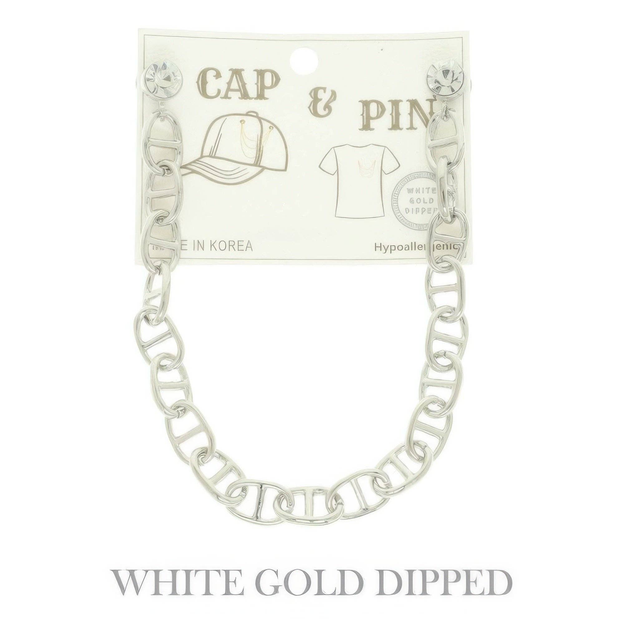 CC Wholesale Clothing - Wholesale Hat Accessory - Women's - Gold Plated Soda Tab Link Cap Chain And Pin1
