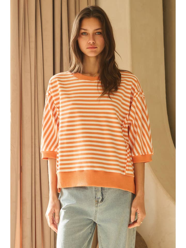 Oddi - Vente Haut en maille – femme - Top en tricot rayé6