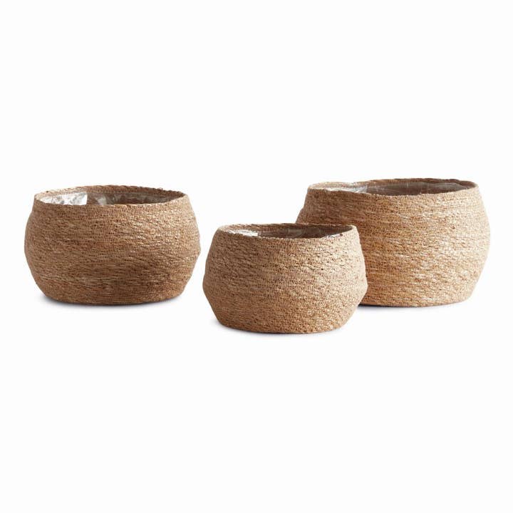 Seagrass Round Tapered Baskets, Set of 3 - Natural Color for wholesale by Napa Home & Garden