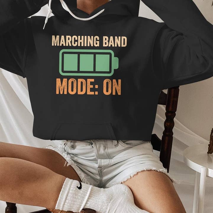 PositiveParty - Wholesale Screen Printed T-Shirt - Women's - Marching Band Mode: On Shirt, Marching Band Lover Gift4
