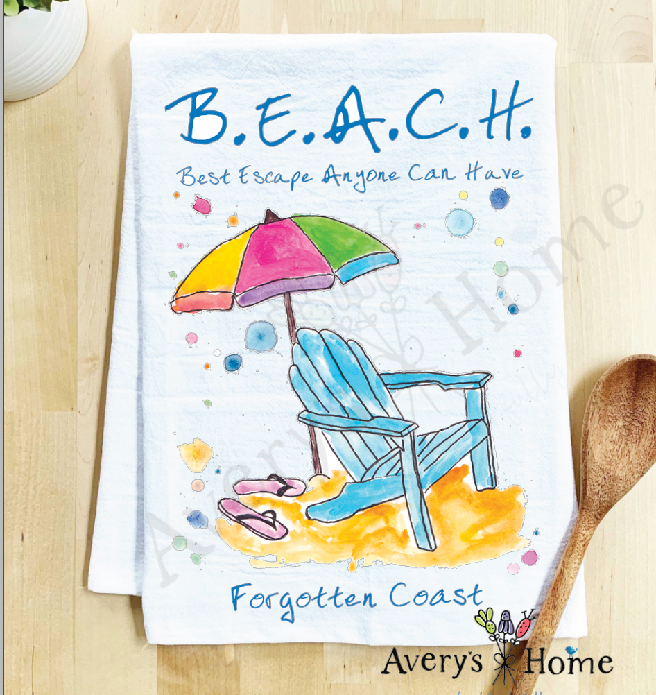 Avery's Home - Wholesale Tea Towel - Beach Vacation Souvenir Customizable Tea Towel31