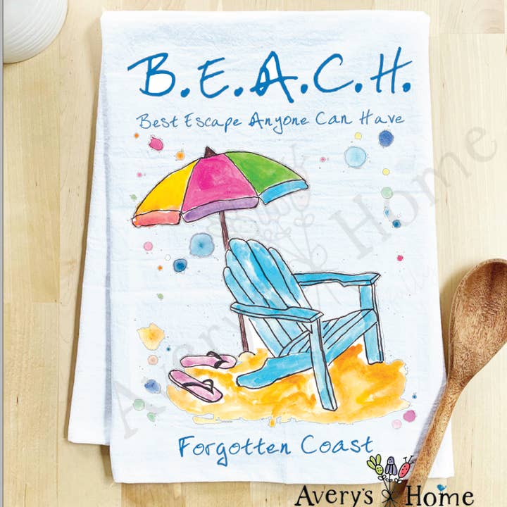 Avery's Home - Wholesale Tea Towel - Beach Vacation Souvenir Customizable Tea Towel31
