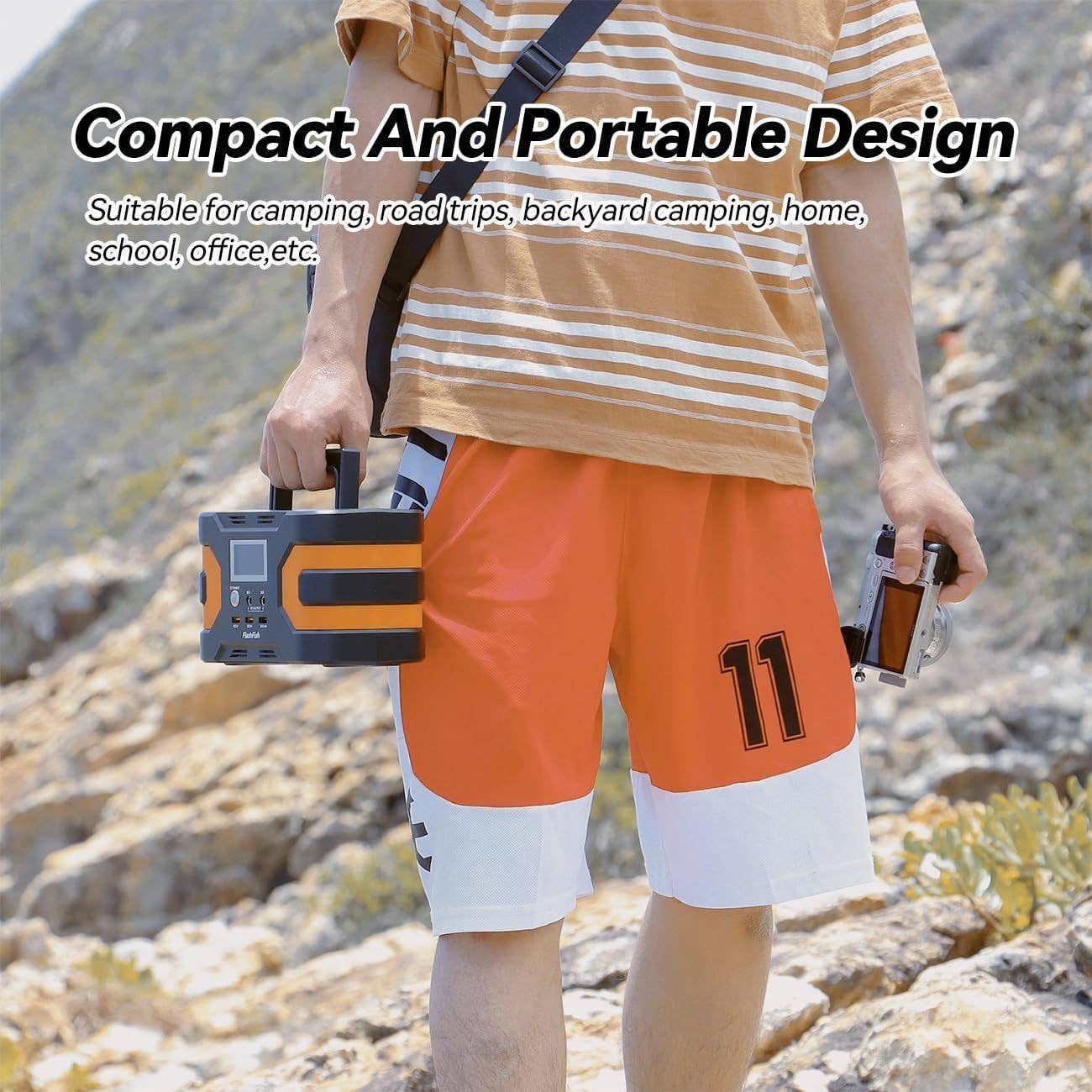 Hard Rock Health Stores – Carregador portátil por atacado – Estação de Energia de Pico de 200W, Bateria Flashfish CPAP 166Wh 45000mAh Pacote de Energia de Reserva 110V 150W Pacote de Bateria de Lítio Gerador Solar para Campismo CPAP Fornecimento de Energia de Emergência Doméstica.8