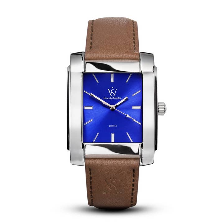 SÖNER - Vente Montre – homme - Montre carrée, acier poli Legacy H | cadran bleu2