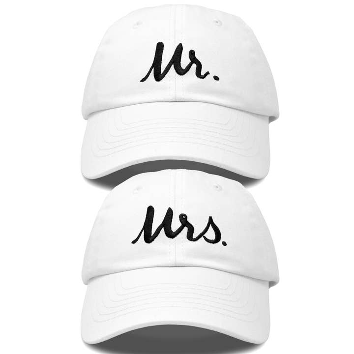 Dalix - Wholesale Baseball Cap - Unisex - DALIX Mr and Mrs Baseball Cap Matching Couples Hat Set24