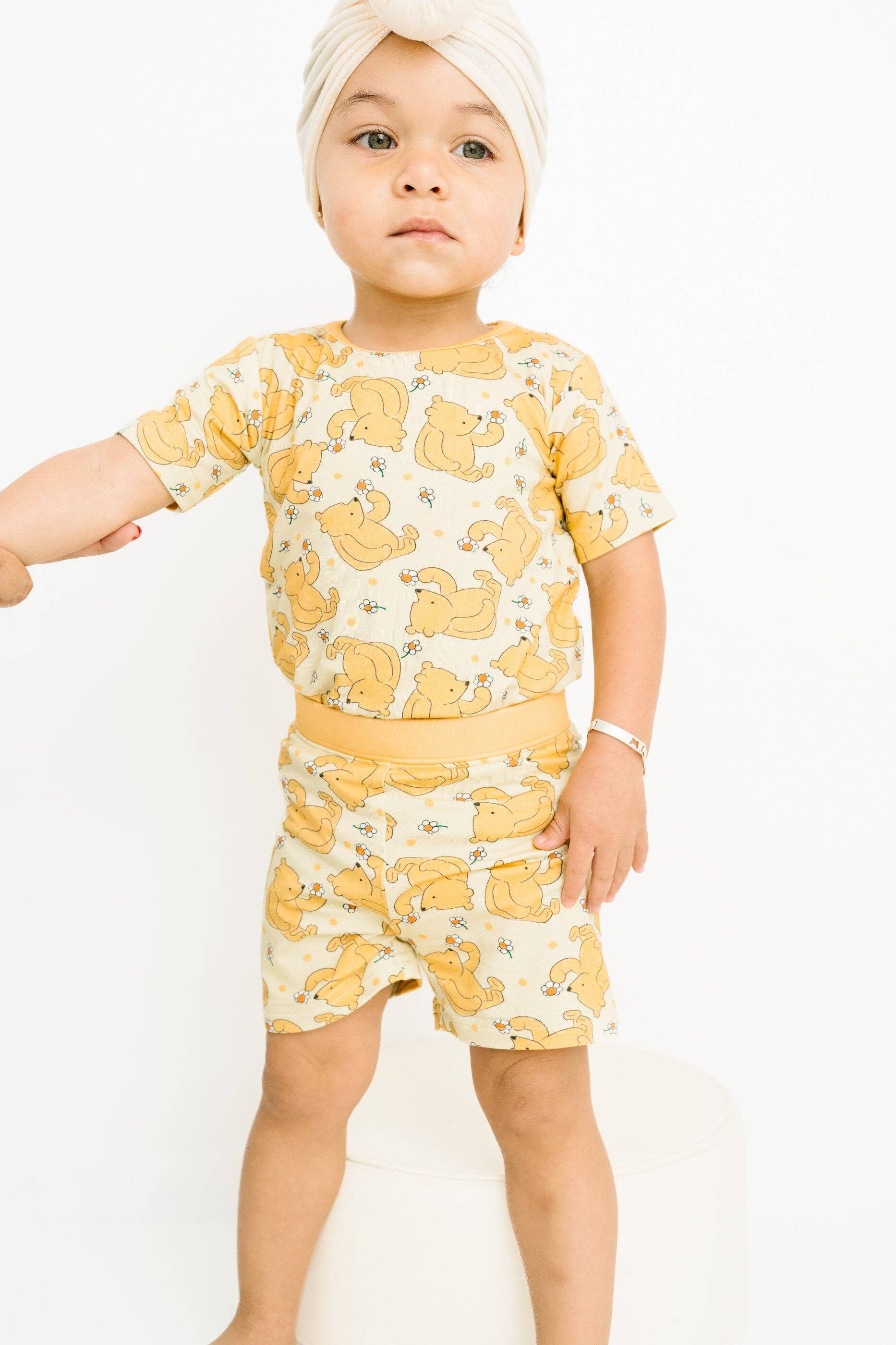 Little One Shop - Wholesale Top & Short Set - Kids - Hunny Bear Bamboo Shorts Set1