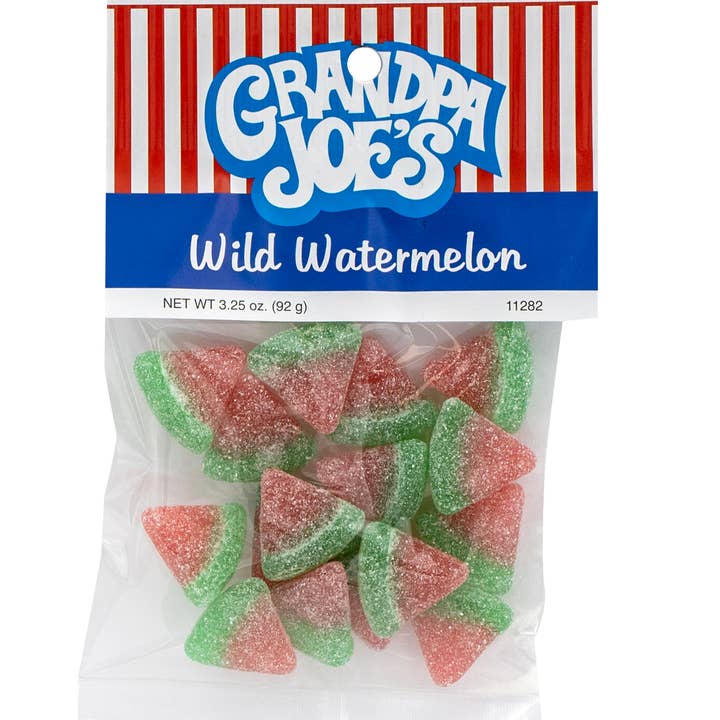 Grandpa Joe's Peg Bag, Wild Watermelon Slices, 3.25oz,12 Ct for wholesale by Grandpa Joe's Candy Shop