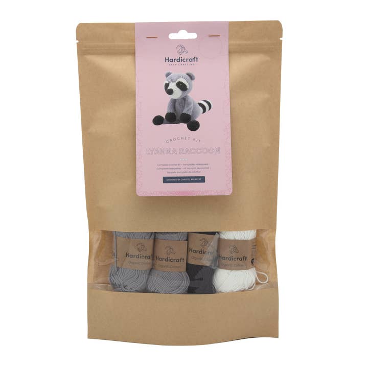 Hardicraft USA - Wholesale Knitting/Crochet Supplies - DIY Crochet Kit - Lyanna Raccoon4
