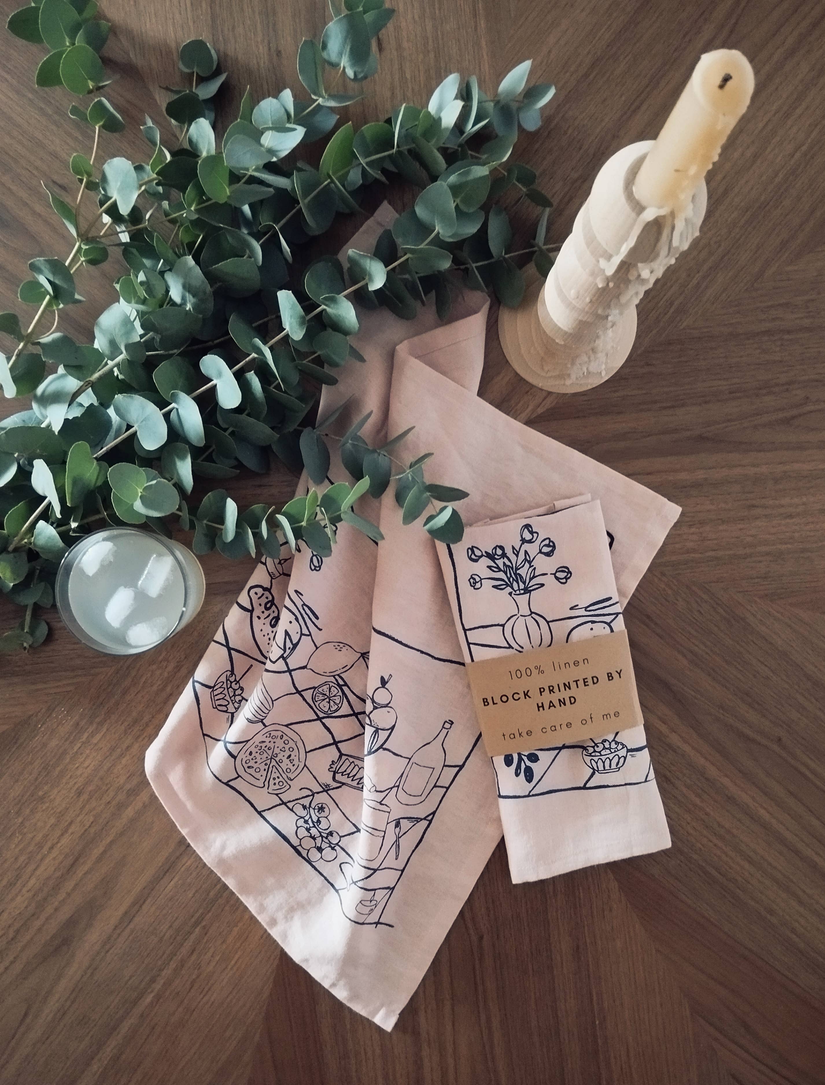 The Ink Job - Wholesale Tea Towel - Picnic Print Linen Kitchen Towel8