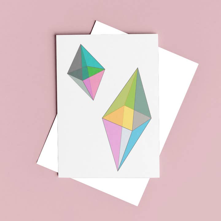 Pastel Diamonds Greeting Card for wholesale by Lime Green Dolly