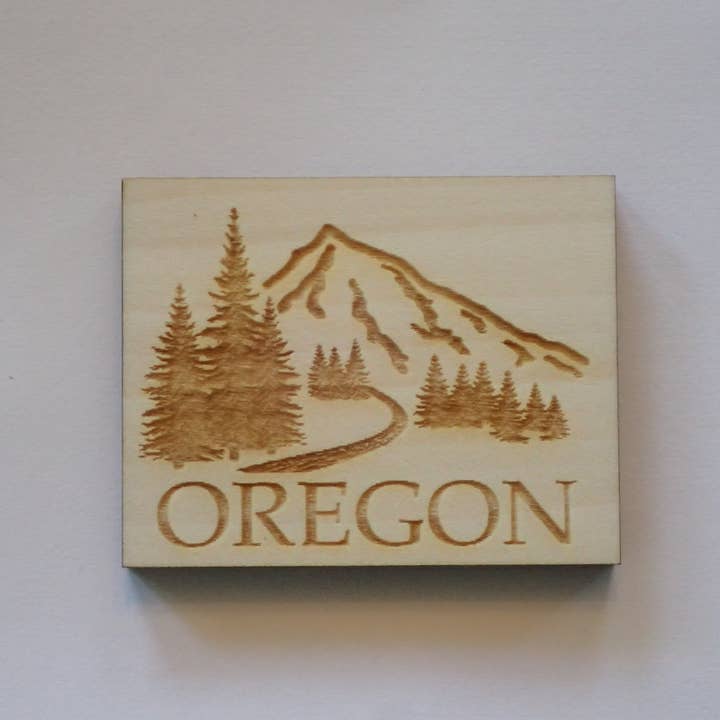 Magnet en bois rustique Oregon pour la vente par Lighthouse Gift Company
