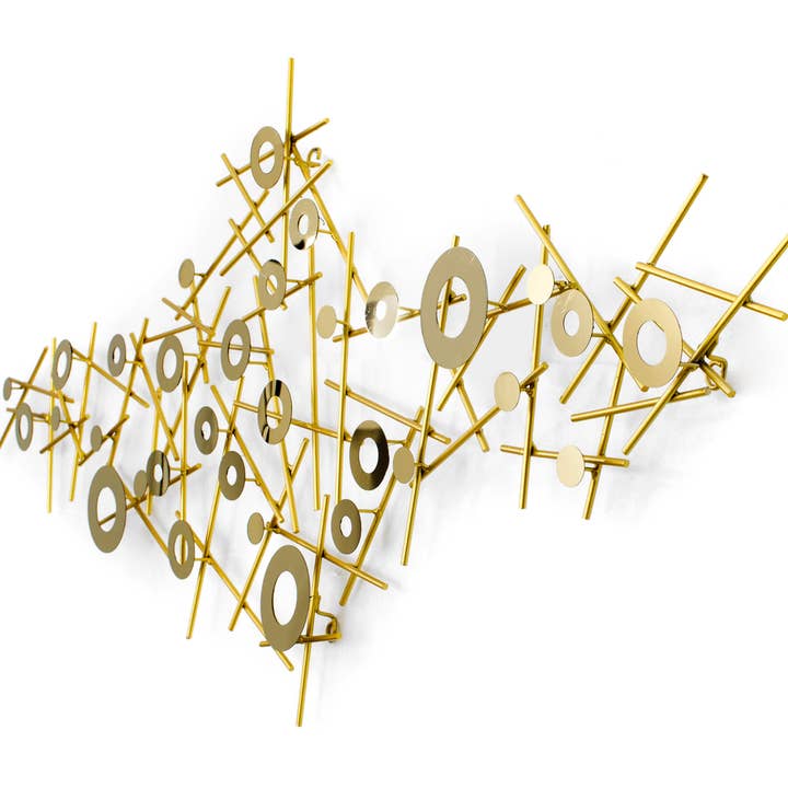 ADM Home Decoration - Wholesale Wall Accent - Metal framework 'Composition with rings and ropes'