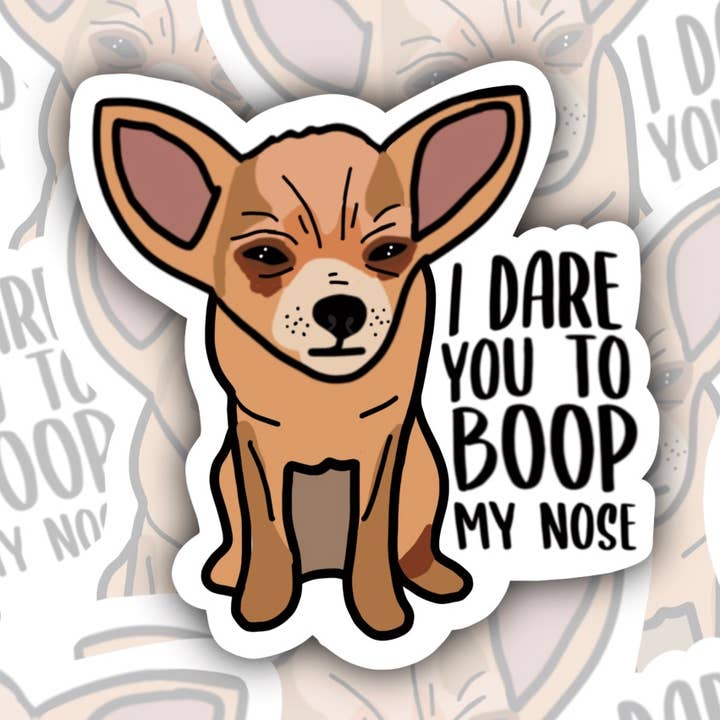 Chihuahua Sticker | Funny Dog Sticker for wholesale by LacyPetsAndCompany
