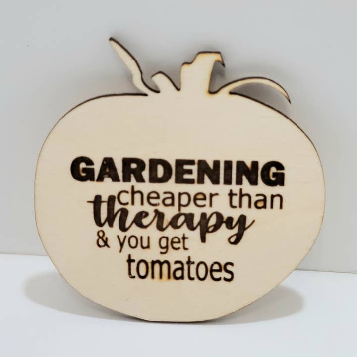 Gardening Cheaper than Therapy Magnet for wholesale by Created With Love By Jessica