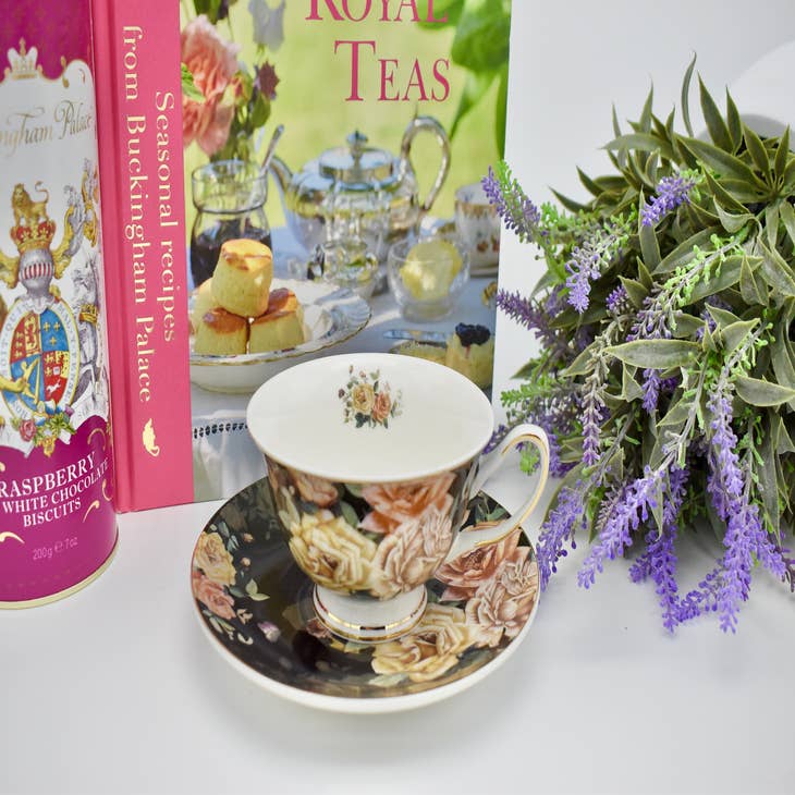 Assorted Rose Bulk Porcelain Teacups and Saucers include 6 Tea Cup & 6  Saucers