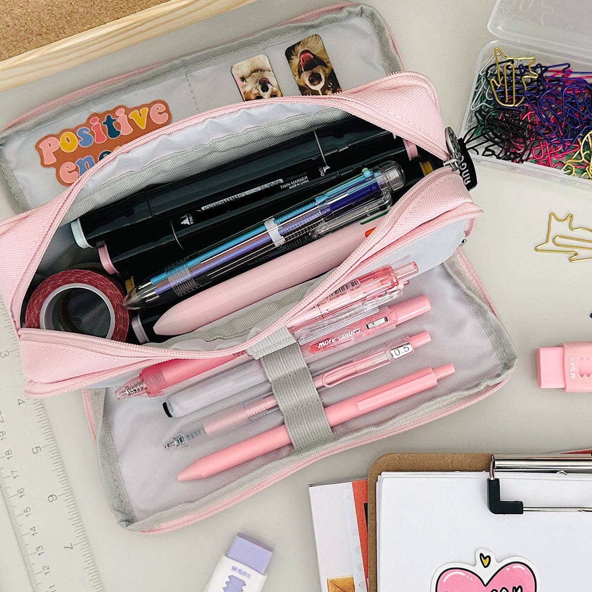 Wrapables.com - Wholesale Pencil Case/Pouch - Wrapables Large Capacity Pencil Case, 3 Compartment Pouch16