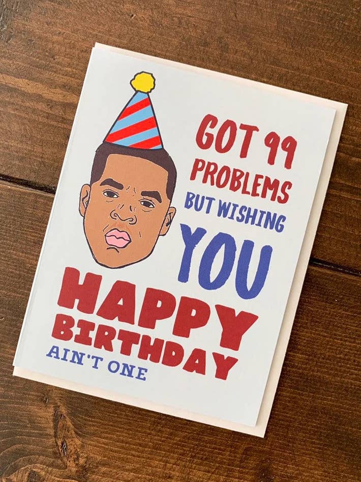 Tarjeta de cumpleaños de Jay-Z - Tarjeta de cumpleaños con problemas de Jay Z 99, tarjeta de cumpleaños de rap, fiesta de los 90, tarjeta de hip hop para venta al por mayor de Papermain
