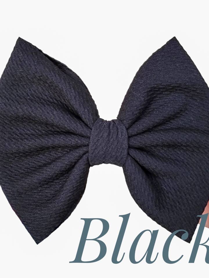 Savannah Bow-Preto por atacado de Dainty Delights Creations