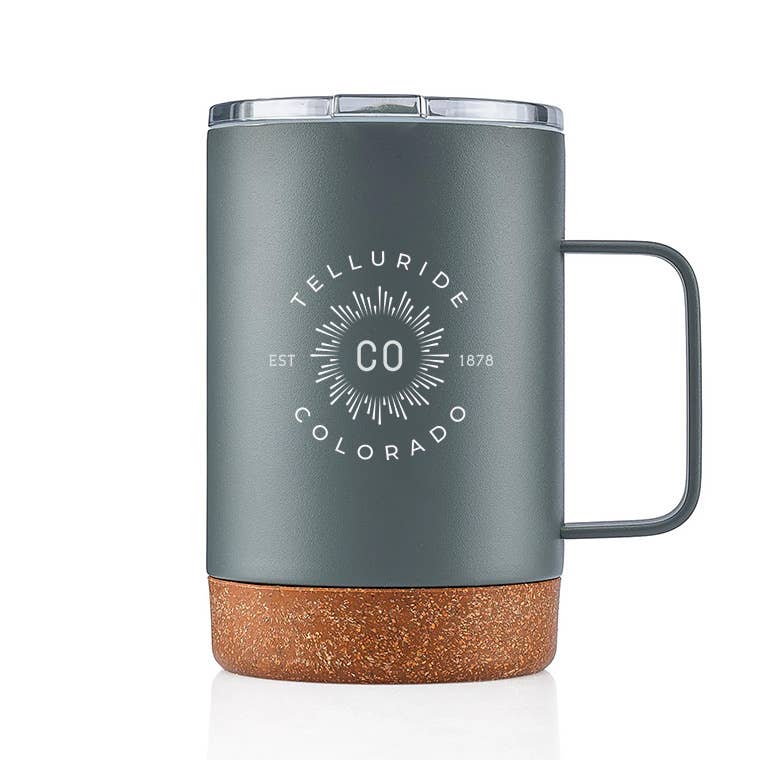 Mercantile 12 - Wholesale Insulated Mug/Tumbler - Custom BURST COLLECTION 16 Oz. Corky Stainless Mug 3