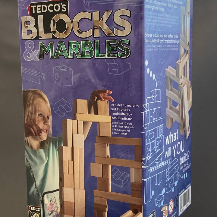 TEDCO Toys - Wholesale Wood Toy - Kids - TEDCO's Block and Marbles Run- Made in the USA1