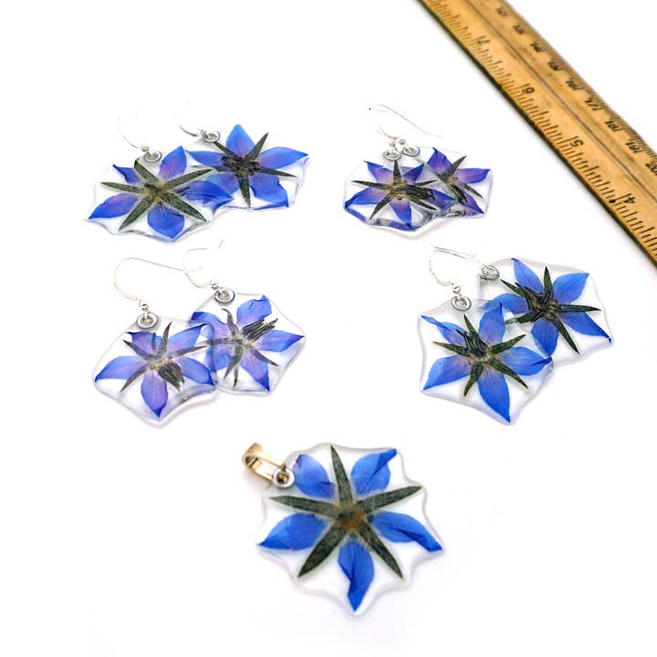 Petal Connection - Venta al por mayor Pendientes colgantes - 69223 Pendientes Flor Borraja3