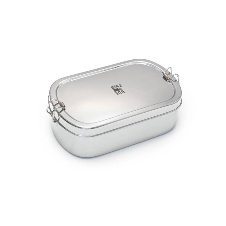 Meals in Steel - Wholesale Lunch bag/box - Medium Lunch Box Oval - Stainless Steel2